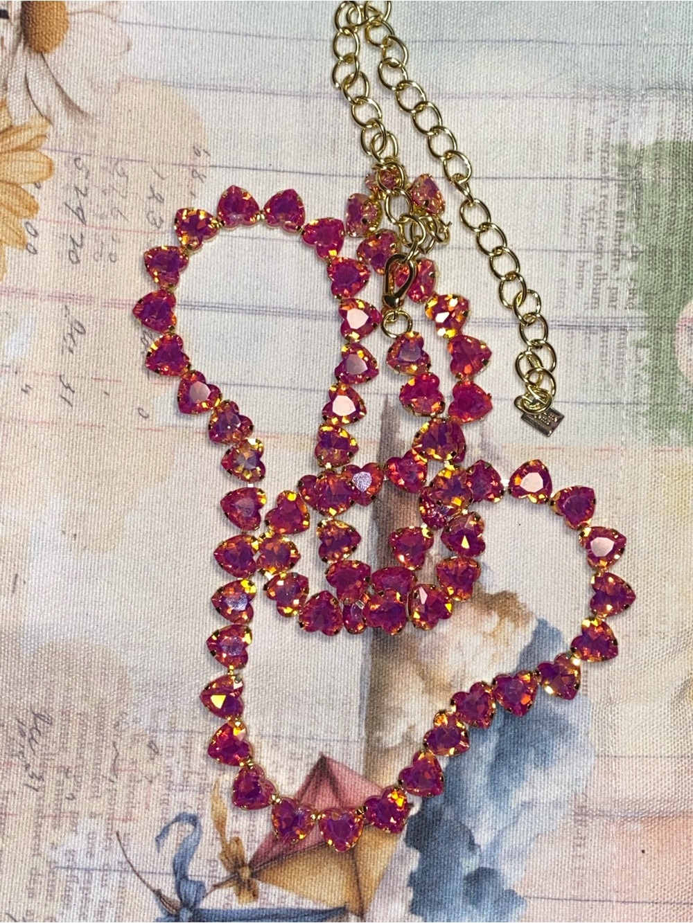 Feed Me Gems Pink Heart Reverie Crystal Necklace